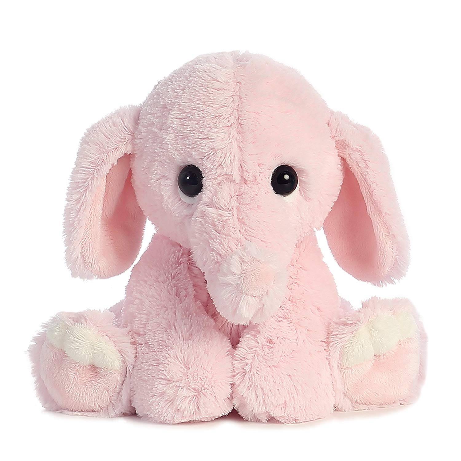 lovely velboa rosa longo pilha grande de pelúcia brinquedo elefante suave para as crianças