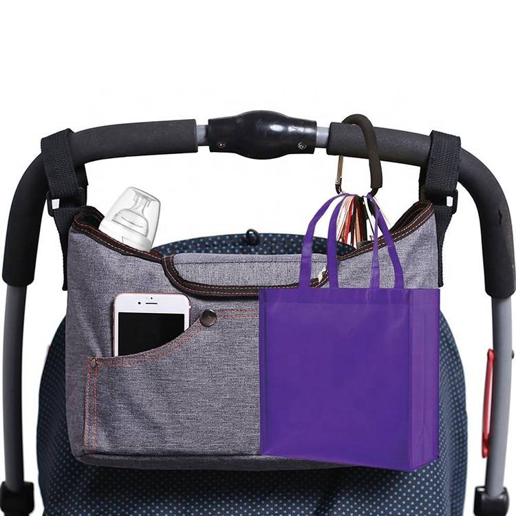 Featured innovated multi Pockets double stroller organizer bag with bag set