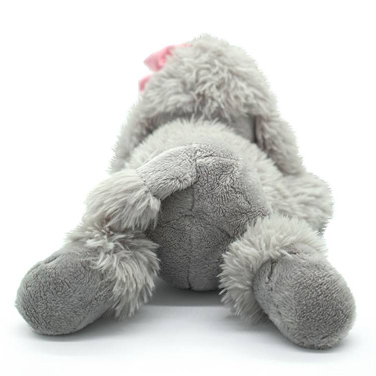 Alibaba OEM custom stuffed cute gray teddy dog plush animal shaped toys
