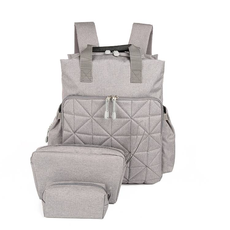 Combining multi-function outdoor travel shopping Baby Diaper Bag Mummy Backpack with Change Pad 5 sets