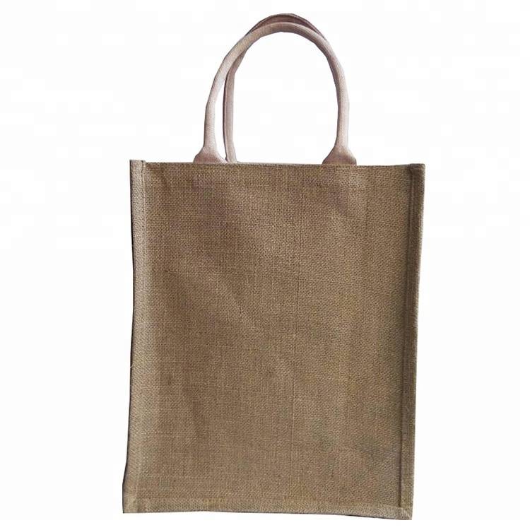 Environmental durable personalized burlap wine beer water bottle  fancy shopping jute bag
