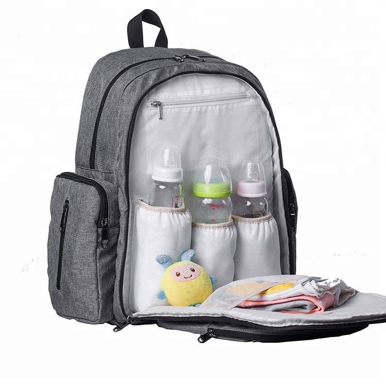 Custom laptop travel diaper bag mummy backpack with Roomy space and 16 pockets