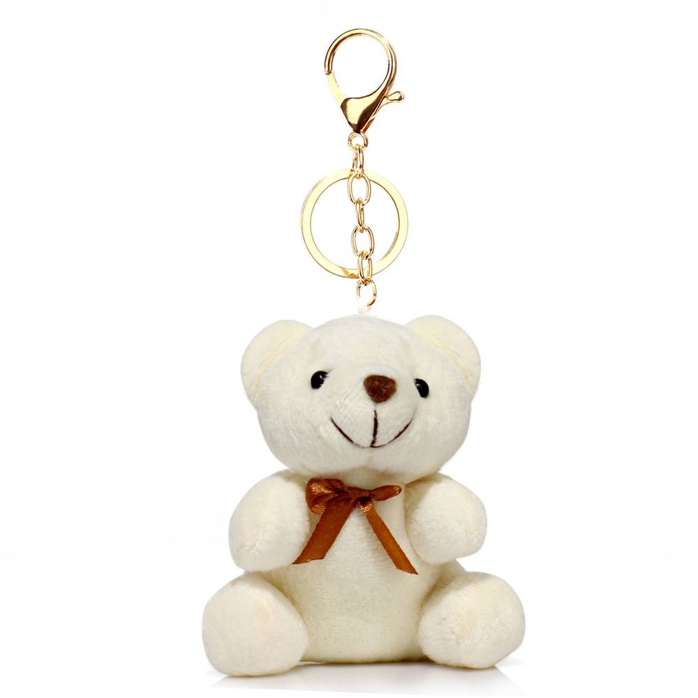 high quality velboa bear plush keychain stuffed animal