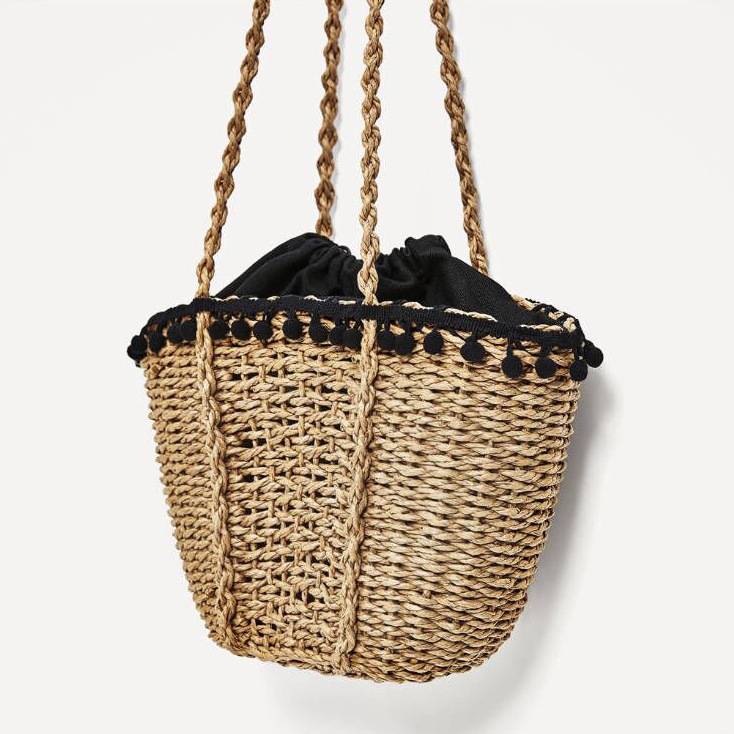 Ladies Small Straw Rattan Bag Shoulder Crossbody summer beach handbag Featured Image