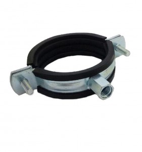 Pipe Clamp With Rubber & High Rib