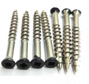 Square countersunk self tapping screw with cutting thread