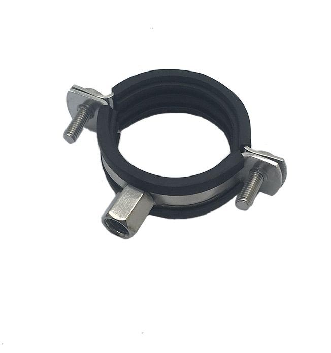Stainless Steel Pipe Clamp With Rubber
