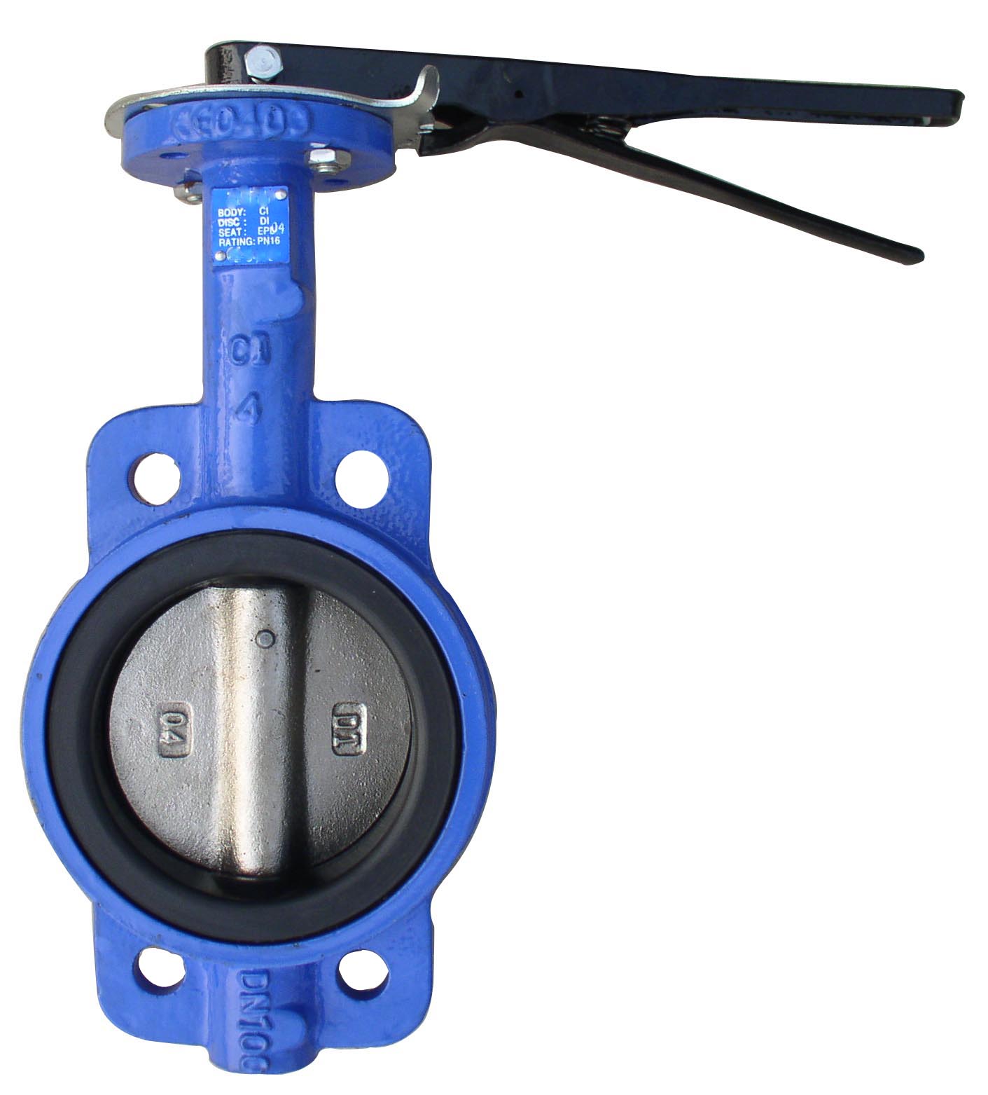 Wafer Type Butterfly di-valve, F101, thibela le Pin