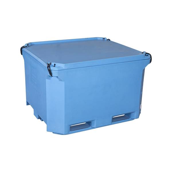 Lowest Price for Pe Cooler - Factory source China FDA LLDPE 660L Insulated Fish Container with Lid – Wanma Rotomold detail pictures