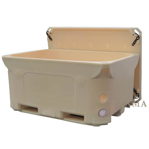 Cheap price Blood Transportation Box - OEM Customized China FDA LLDPE 660L Insulated Fish Container with Lid – Wanma Rotomold