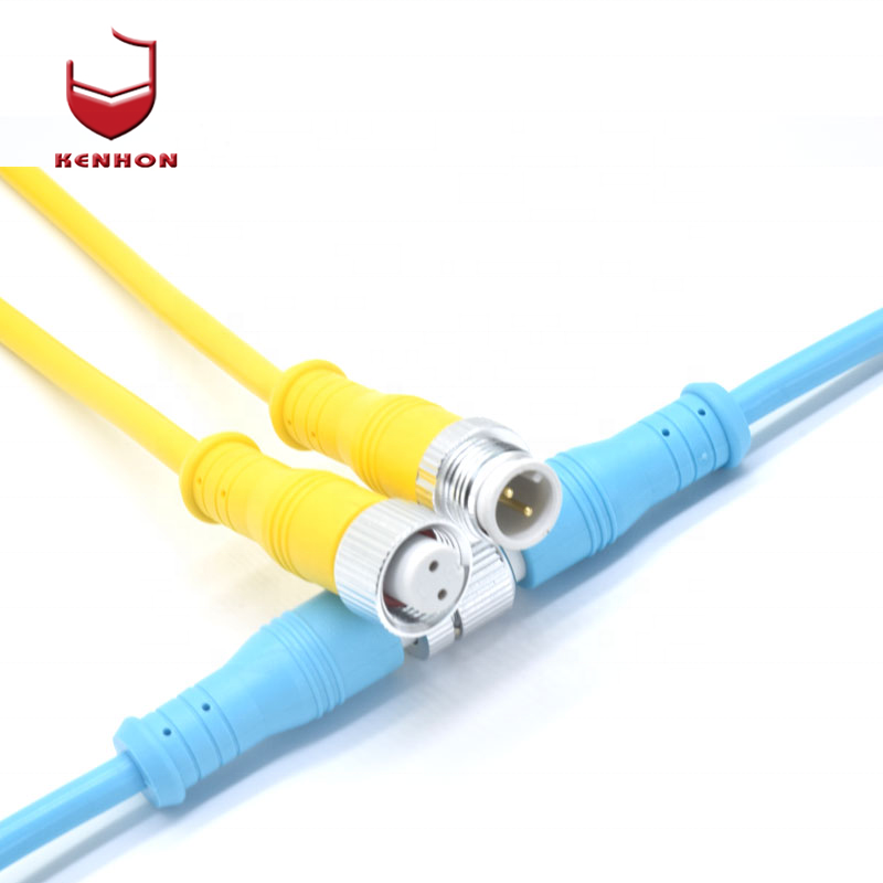 IP68 M12 Waterproof Circular Female Male Cable Plug 2 3 4 5 6 Pin Poles Cable Wire Waterproof Led Connector Featured Image