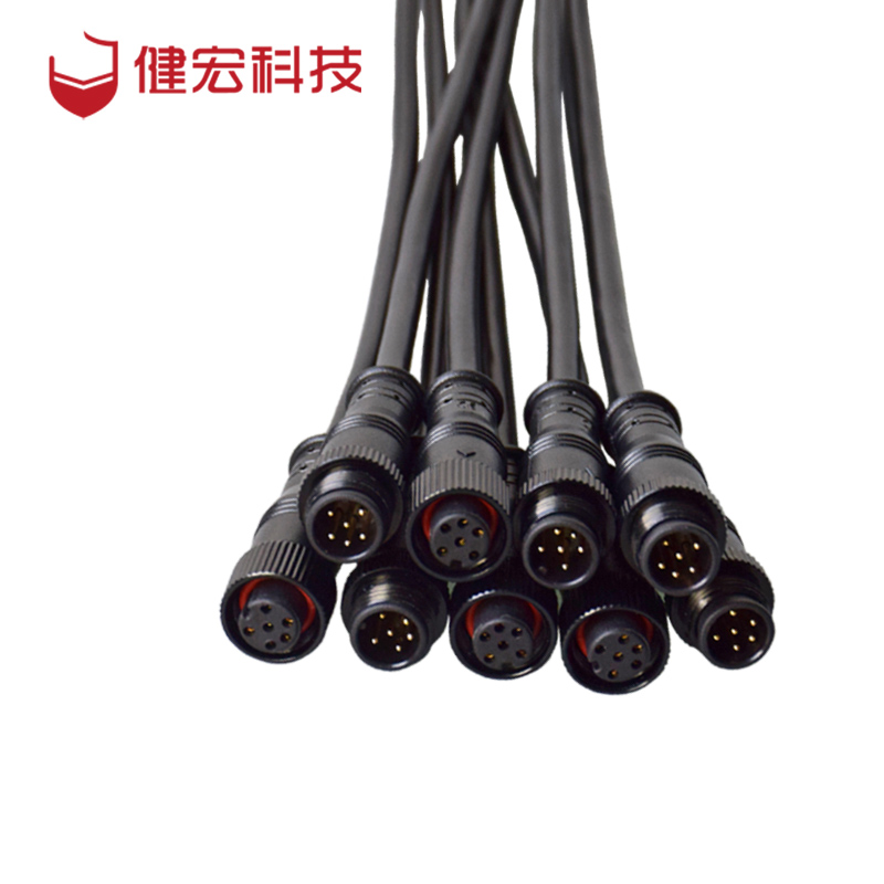 Micro Traders Pair of IP65M8 Waterproof Extension Cable 3 Pin Male and Female Ebike Electric Gear Sensor Scooter Cable 24AWG