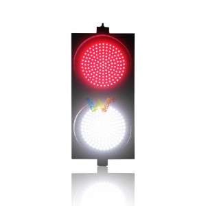 Unique design road safety PC housing  300mm red white full ball LED traffic signal light