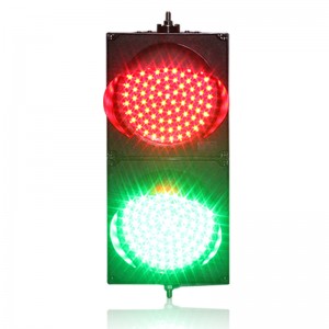 10 years factory PC housing 200mm red green LED traffic signal light for sale