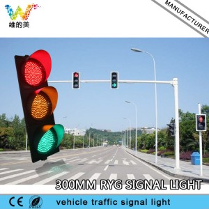 Poly carbonate Red Yellow Green 300mm Traffic Signal Light