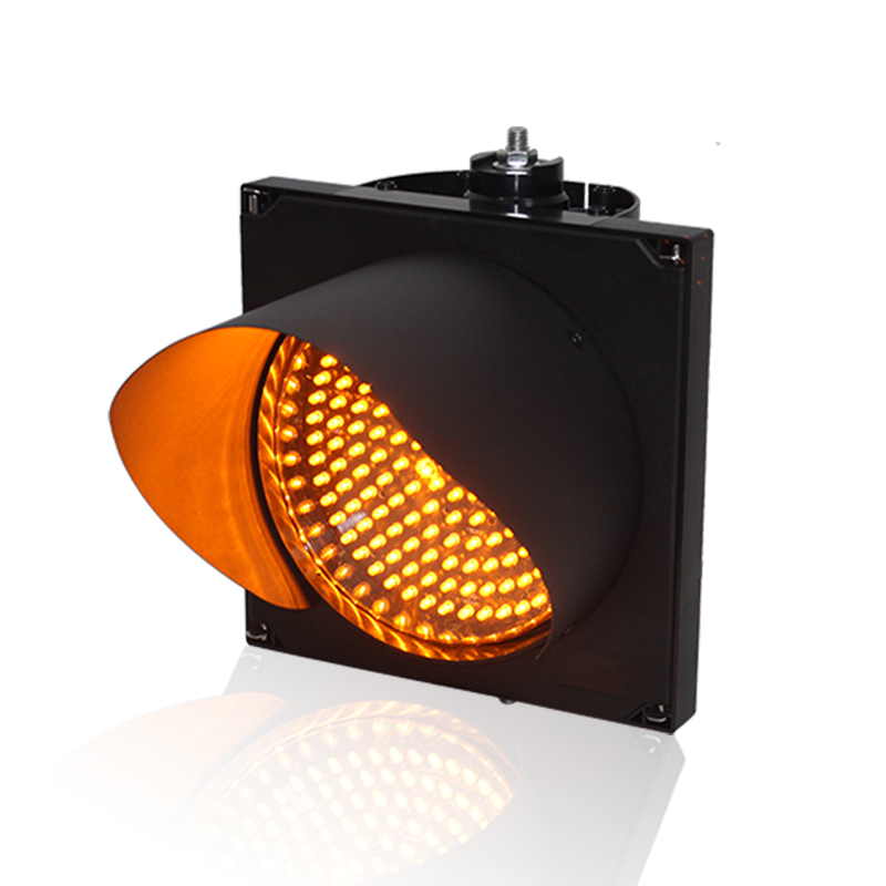 Factory direct price IP55 CE RoHS approved PC shell 200mm single yellow LED traffic signal light in Indonesia