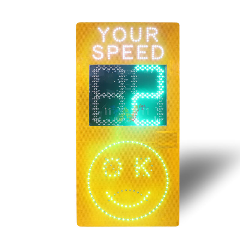 Highway solar radar speed limit sign