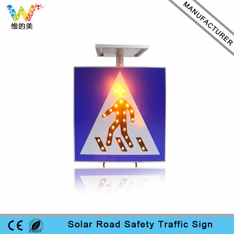 High quality solar warning traffic sign