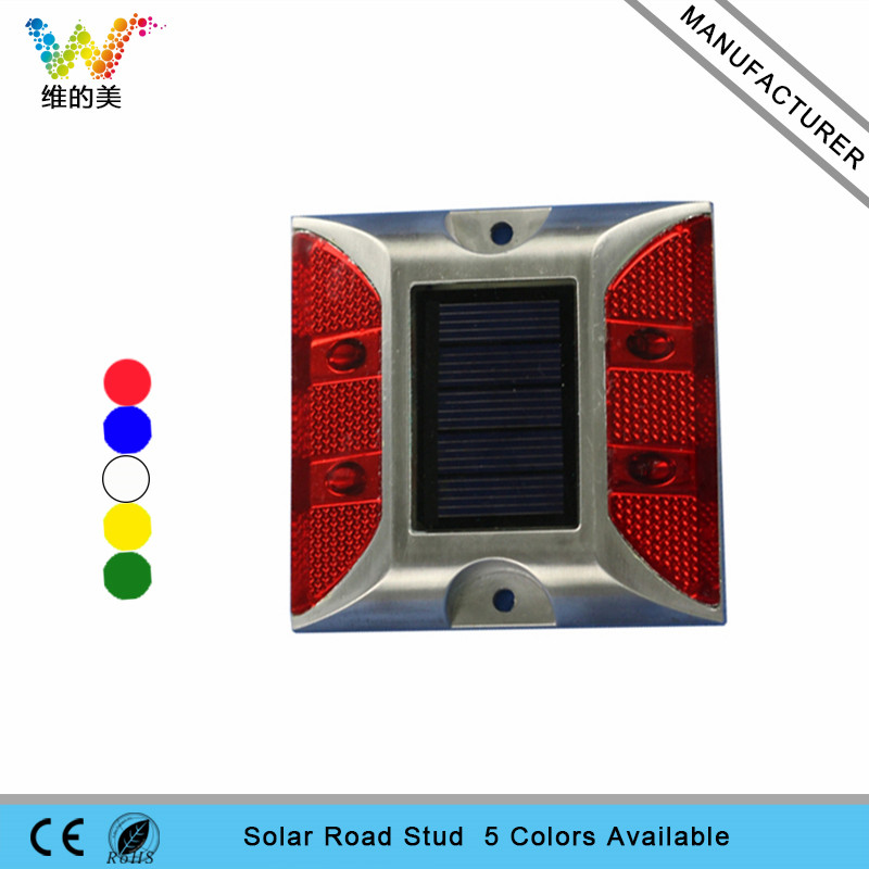 4pcs red LED light high quality reflector solar road stud