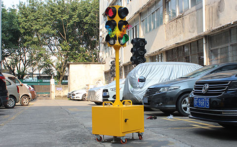 125mm four-sided three aspect mini temporary traffic light