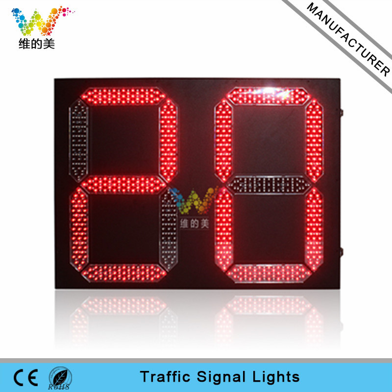 High brightness red geen color 600*800mm 2 digitals LED traffic countdown timer