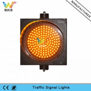 New design 400mm yellow single light LED traffic signal light in Thailand