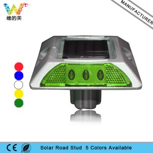 High quality green flashing light LED solar road stud