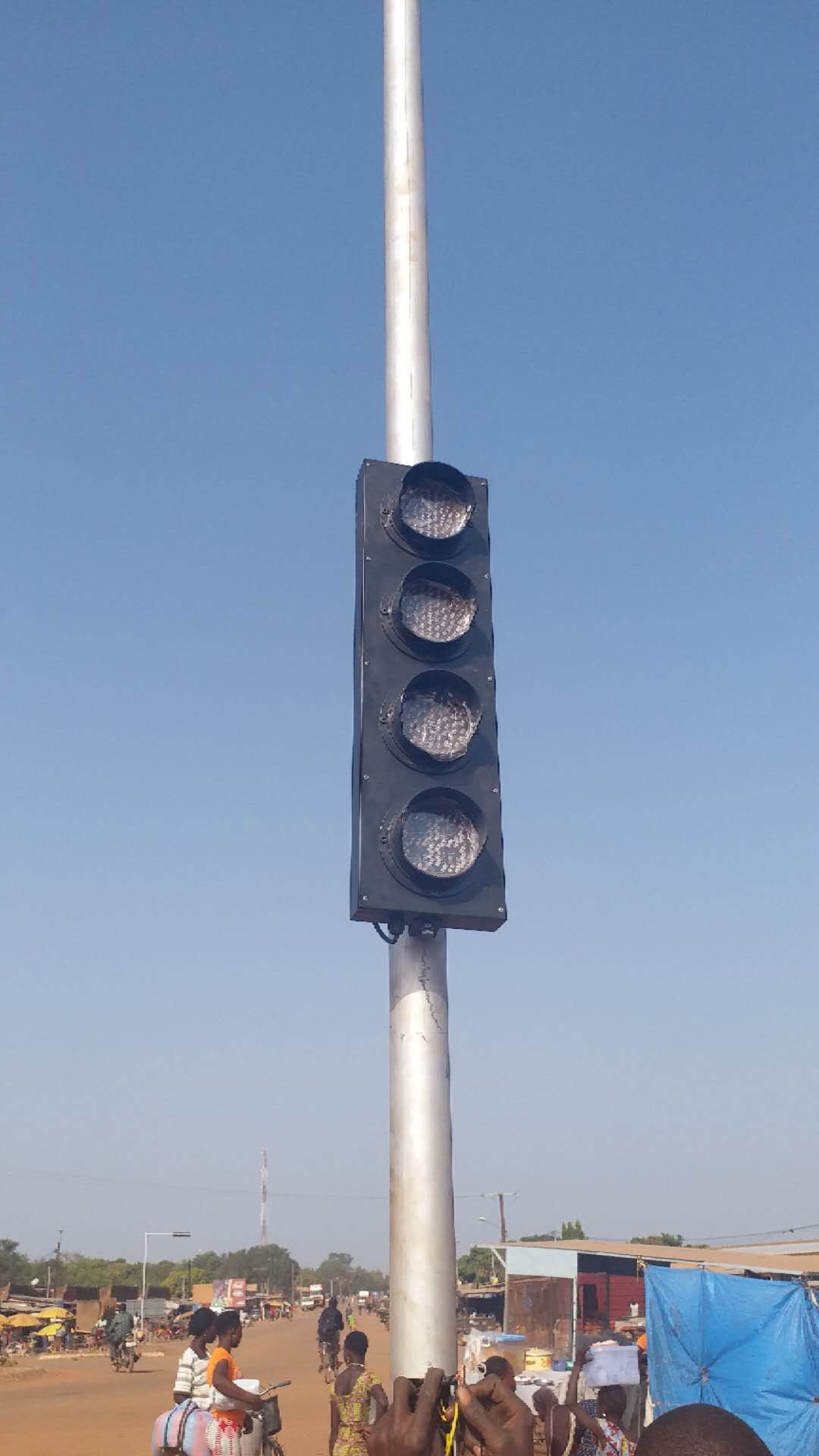 Customized 125mm mini traffic light- project in Africa