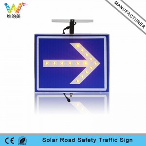 High quality aluminum LED arrow light solar warning sign board