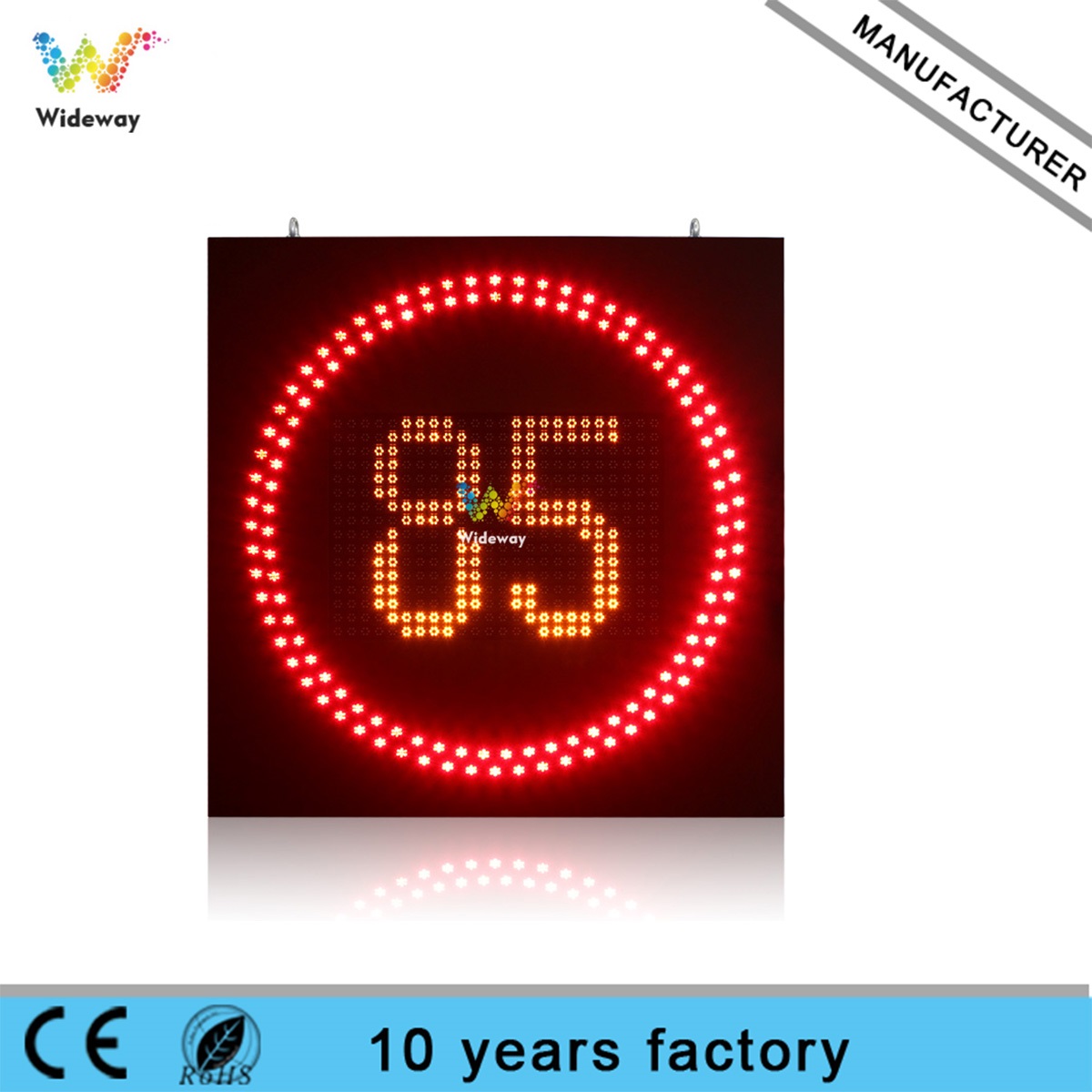 Customized size high quality radar led flashing variable speed limit sign