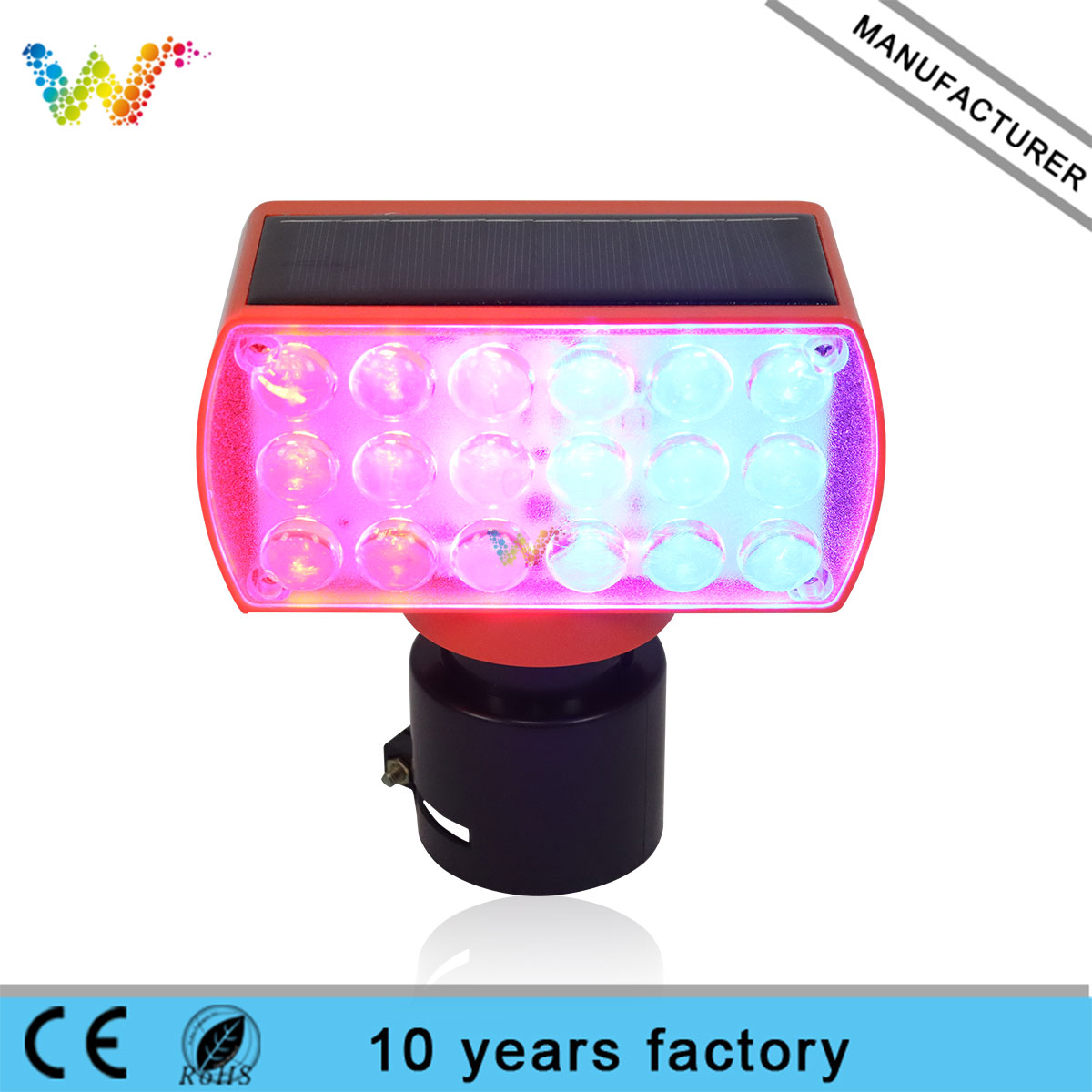 LED red blue traffic road construction signal light