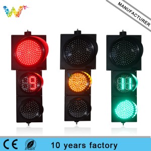 300+200mm combined full screen with countdown timer traffic signal light