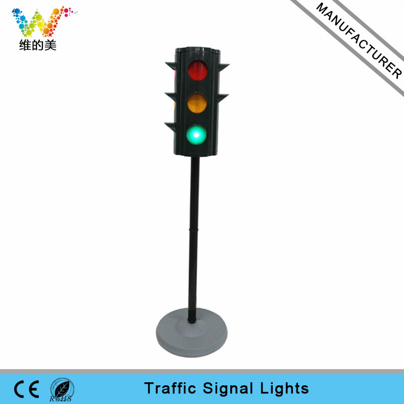Portable pole design mini school teaching LED traffic light