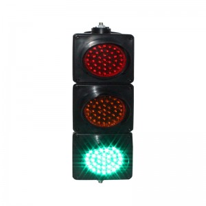 100mm PC housing DC12V red yellow green colored lens mini school teaching LED traffic signal light