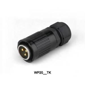Weipu connector WP20-TK IP55 waterproof Plastic clamping-nut cable connector for LED screen