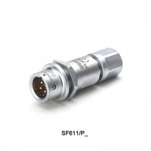 Weipu SF611/P SF6 series quick push metal In-line cable welding connector