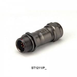 Weipu ST1211/P 2 3 4 5 6 7 9 pin IP67 male waterproof wire connector for extending cable