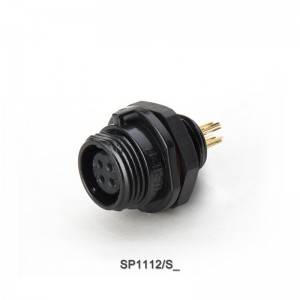 Weipu IP68 waterproof circular connector Rear-nut mount female receptacle SP1112/S