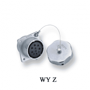 Square flange panel receptacle:WY Z IP67