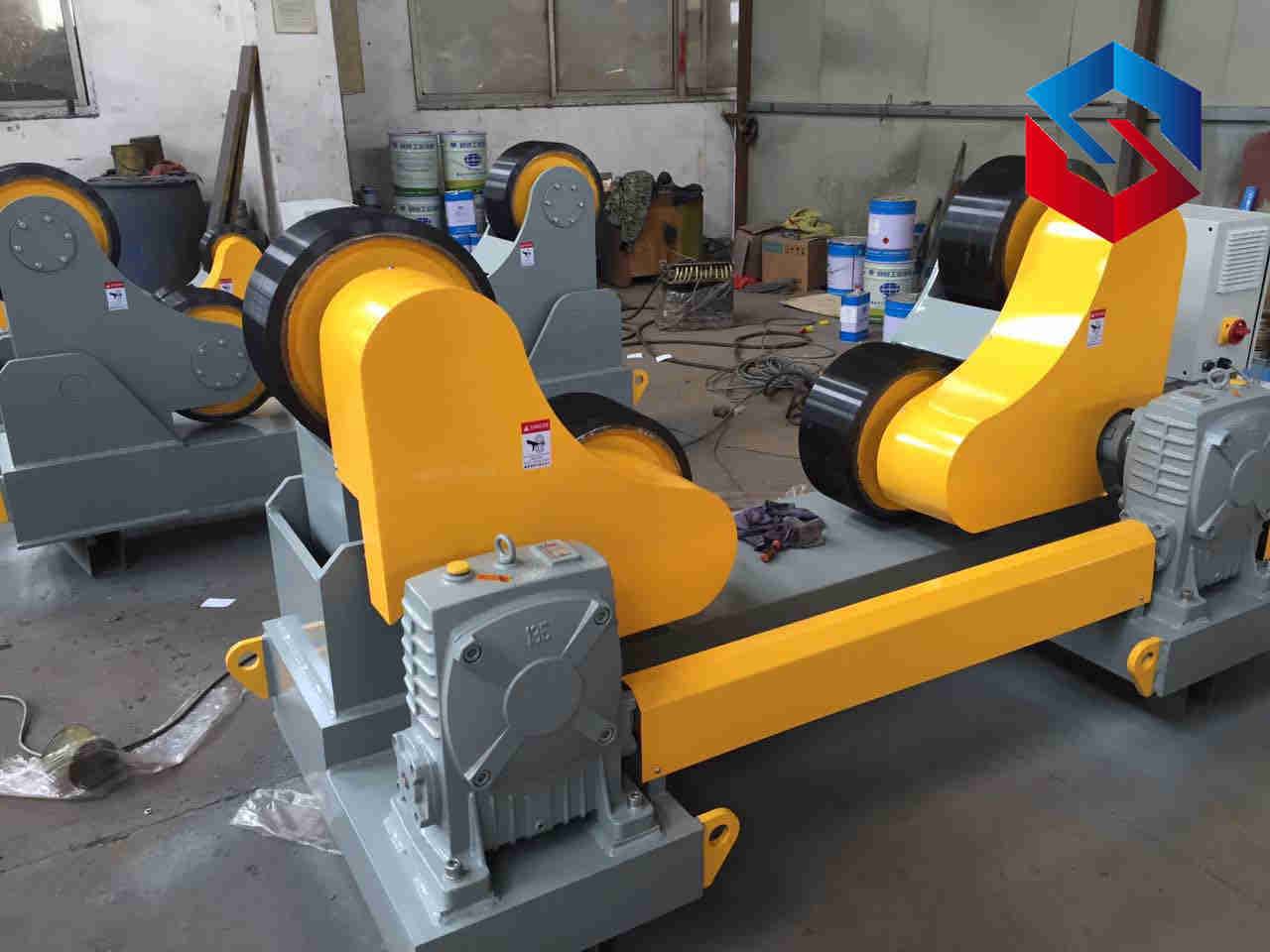 Quality Inspection for 600kg Hbs Double Column Welding Positioner - HGZ20 Yellow Self-aligned Tank Vessel  Tube Welding Rotator With 6-60m/h Wheel Velocity – Sanlian