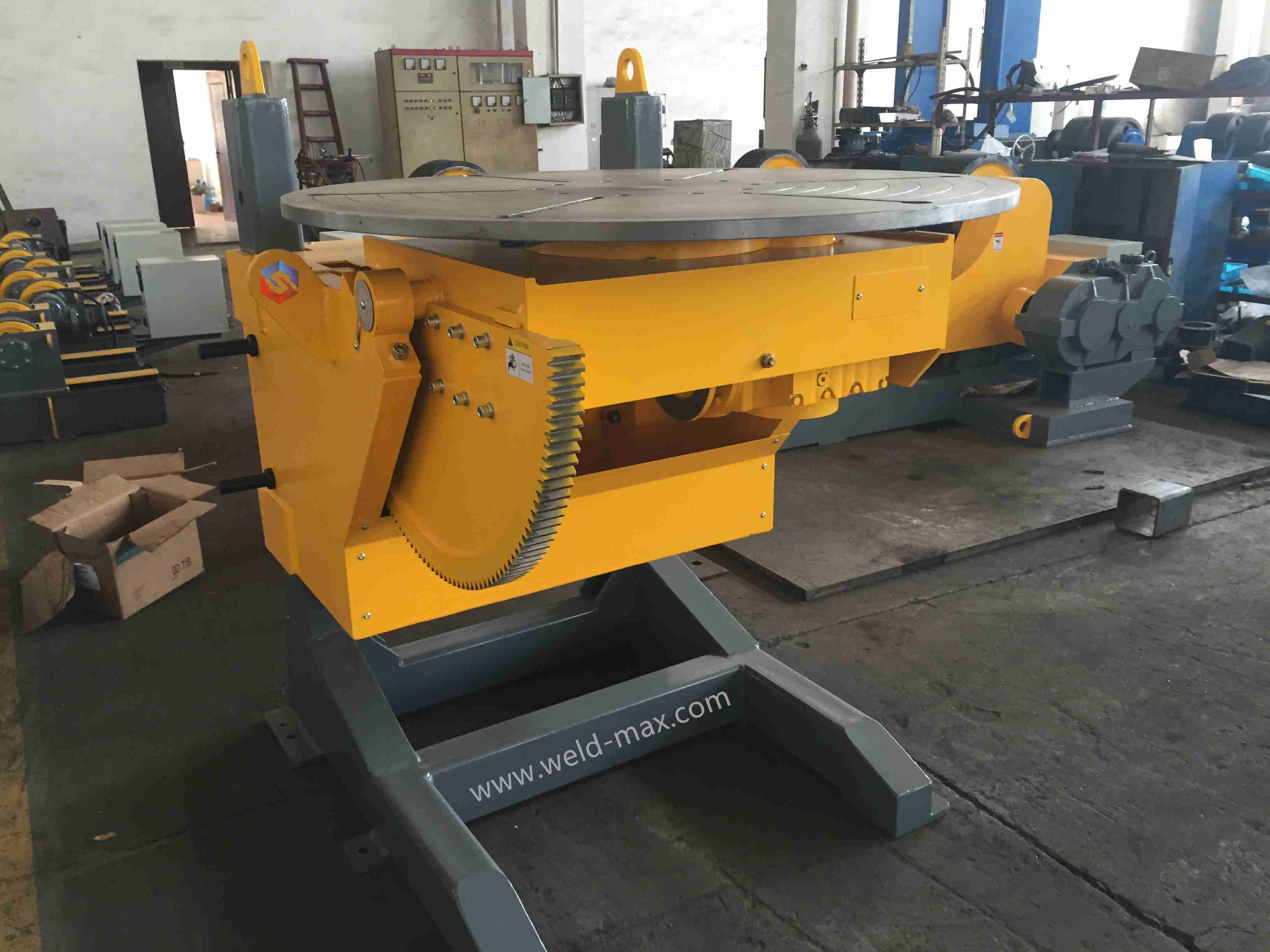 Discount wholesale 250ton Fit-Up Welding Rotator - 20T Yellow Elevating Welding Positioner With Vertical Turning Table And 5 JAWS Chuck – Sanlian