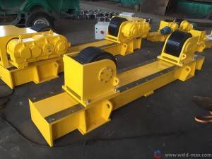 40T Fixed Adjustable Pipe Turning Rolls With 2*1.5KW Motor And Φ400mm PU Wheels