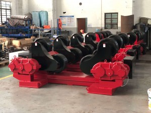 Self-aligning Welding Rotator 80 Ton Load Capacity With PU Wheels