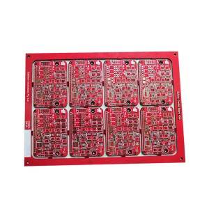 materi standar FR4 dengan 1.6mm ketebalan ENIG solder merah masker PCB