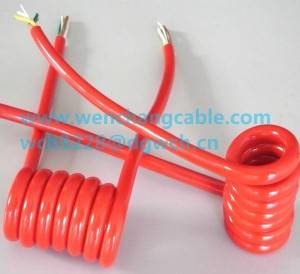 UL21326 Coiled Cable Spiral Cable Audio Cable Elastic Cable Retractable Cable Telephone Cable