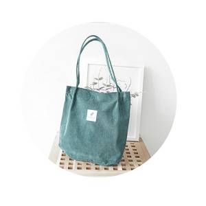 Přizpůsobené manšestr Cooler Bag Eco Friendly recyklovatelná nákupní taška