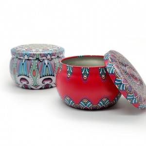 Decorative 4OZ metal tin cans for making candles