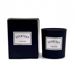 custom fragrance perfumed candle with black gift box