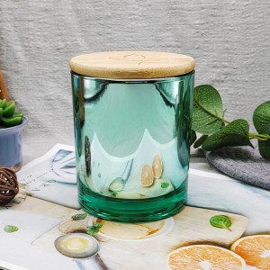 A08D Luxurious and dazzling electroplated holiday glass scented candle