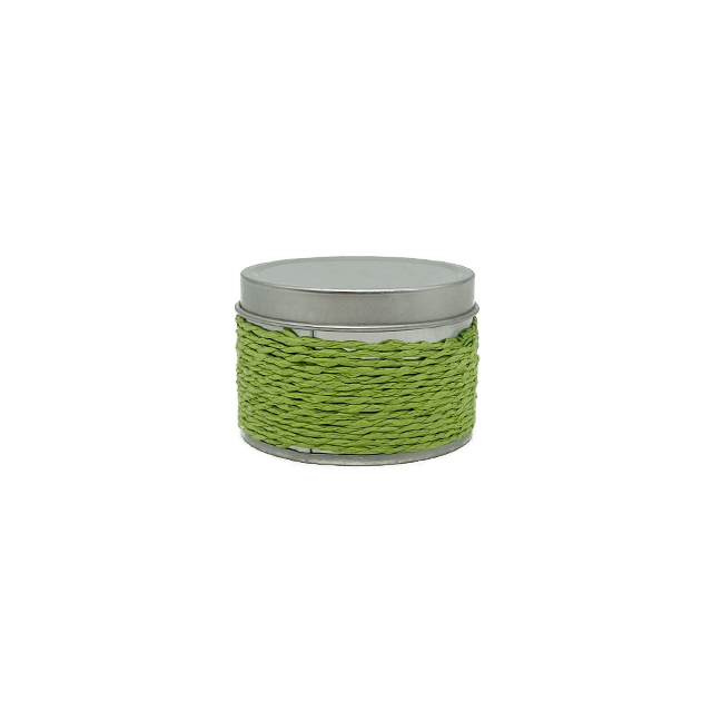 L07 A metal can with colored paper ropes contains scented candles Featured Image